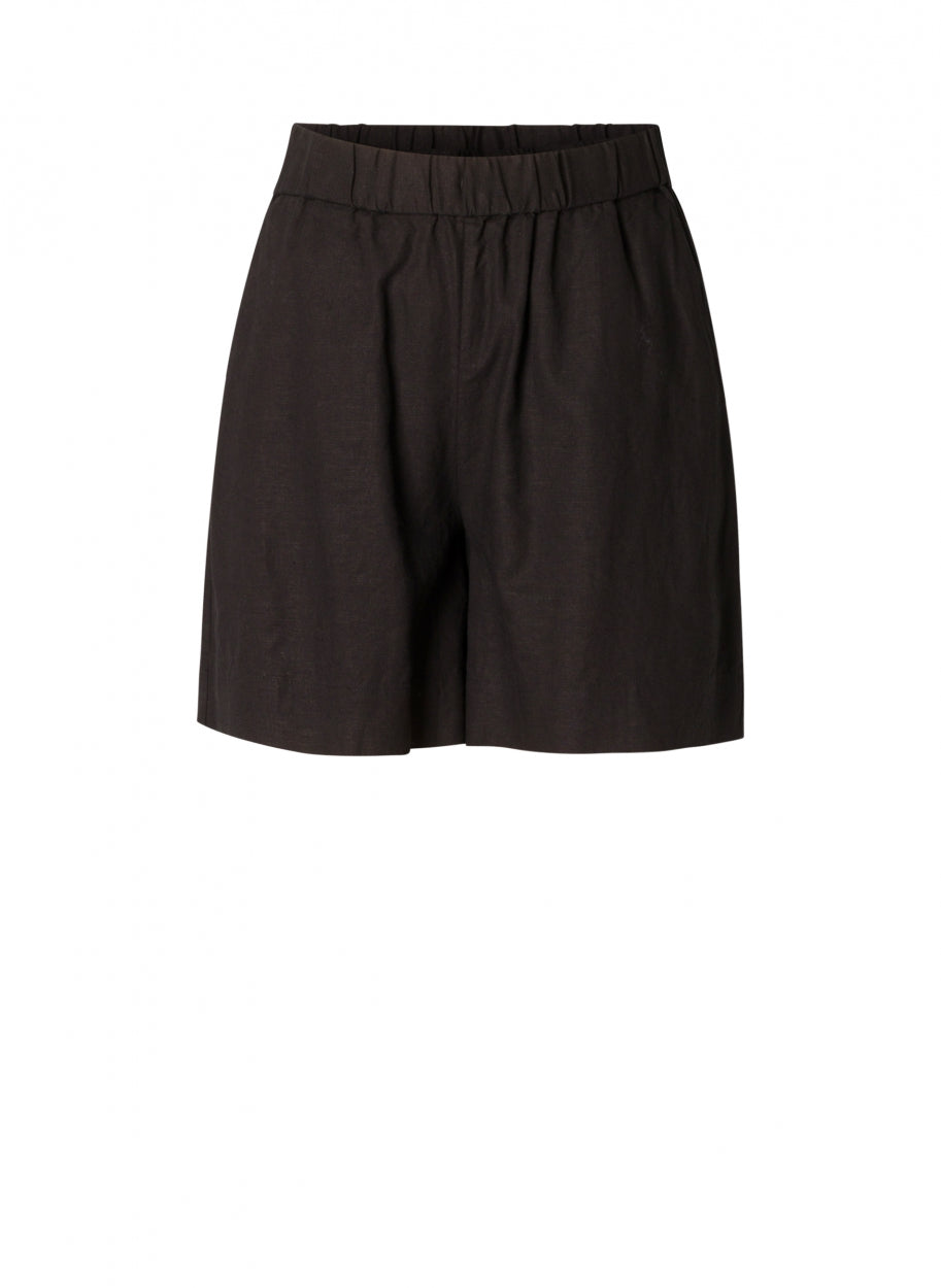 Tijdloze Linnen Short Met Elastische Taille