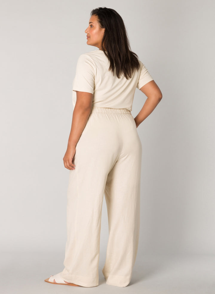 Tijdloze Linnen Broek Met Hoge Taille
