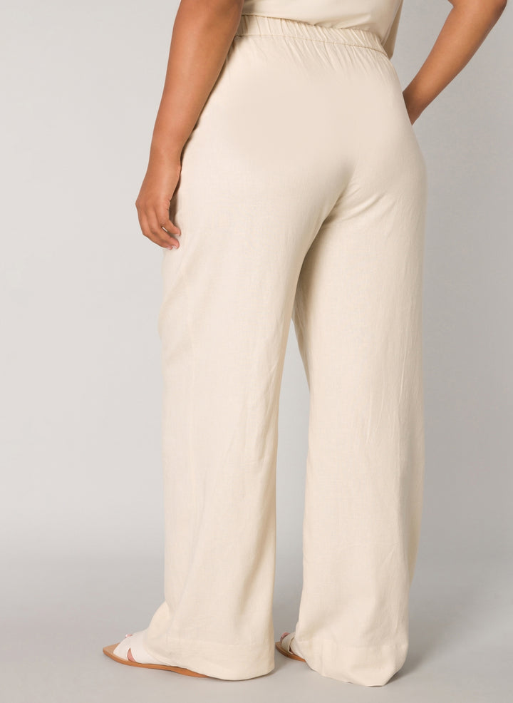 Tijdloze Linnen Broek Met Hoge Taille