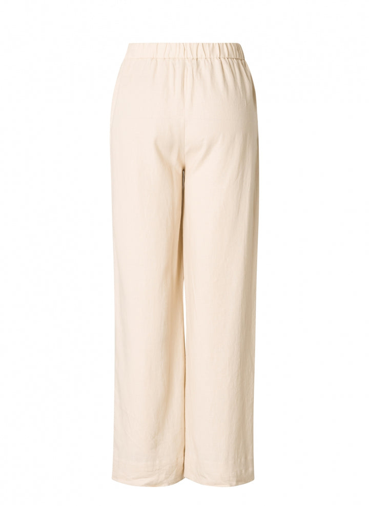 Tijdloze Linnen Broek Met Hoge Taille