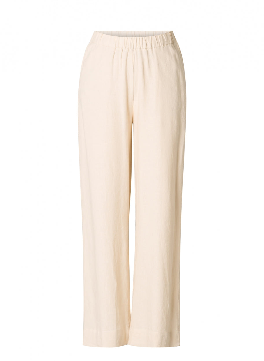Tijdloze Linnen Broek Met Hoge Taille