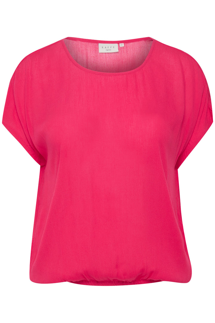 hot pink t-shirt - kaffe curve - - grote maten - dameskleding - kledingwinkel - herent - leuven
