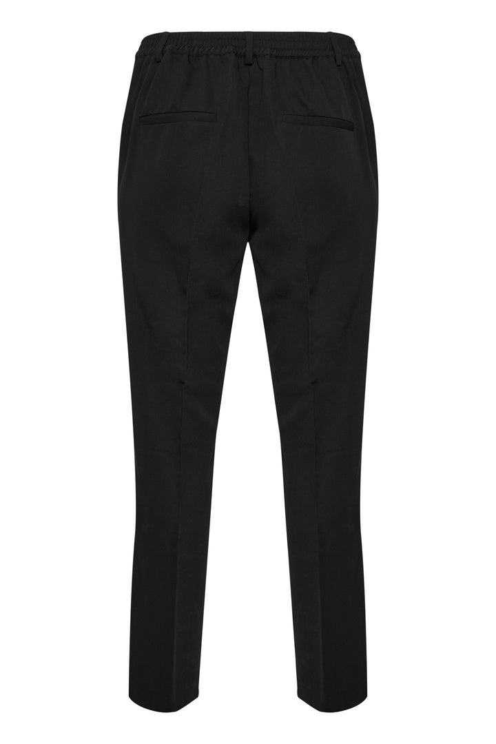 Zwarte Broek Met Elastische Taille En Steekzakken