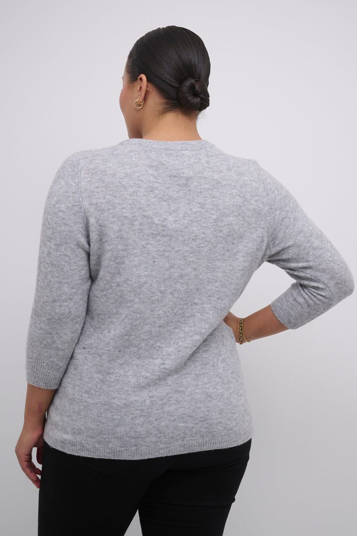 pullover met parel afwerking - kaffe curve - - grote maten - dameskleding - kledingwinkel - herent - leuven