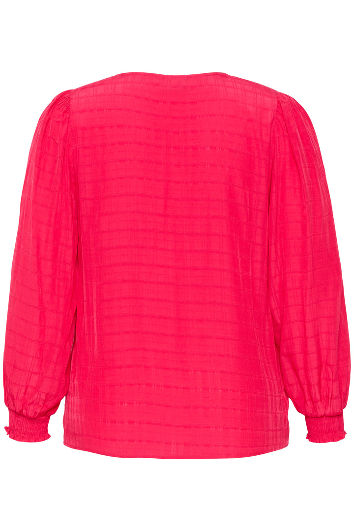 tijdloze hot pink blouse - kaffe curve - - grote maten - dameskleding - kledingwinkel - herent - leuven