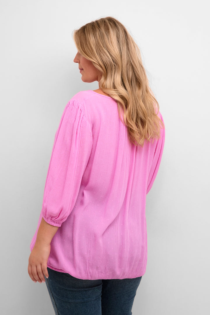 cyclamen blouse van ecovero viscose - kaffe curve - - grote maten - dameskleding - kledingwinkel - herent - leuven