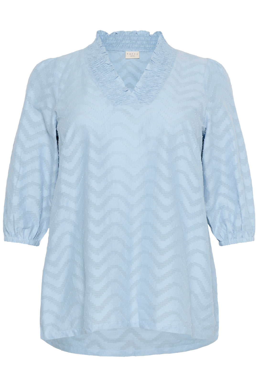 Luchtige Blouse Met Zigzagpatroon En Ruches