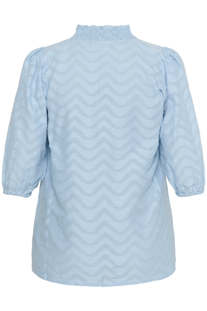 Luchtige Blouse Met Zigzagpatroon En Ruches