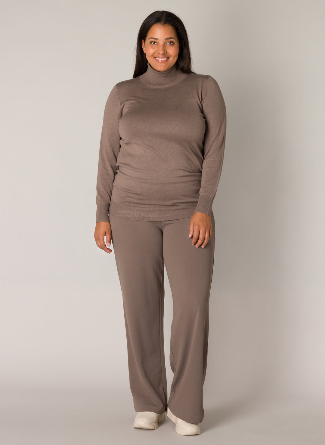 Tijdloze Wijde Broek Met Elastische Taille