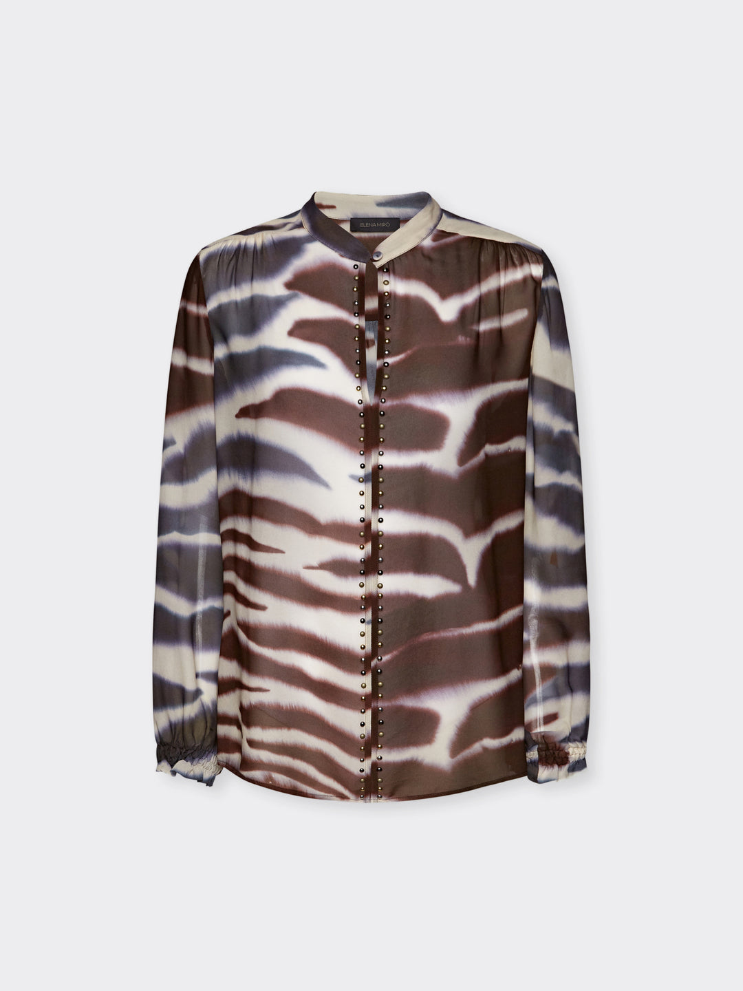Geprinte Georgette Blouse Met Studs