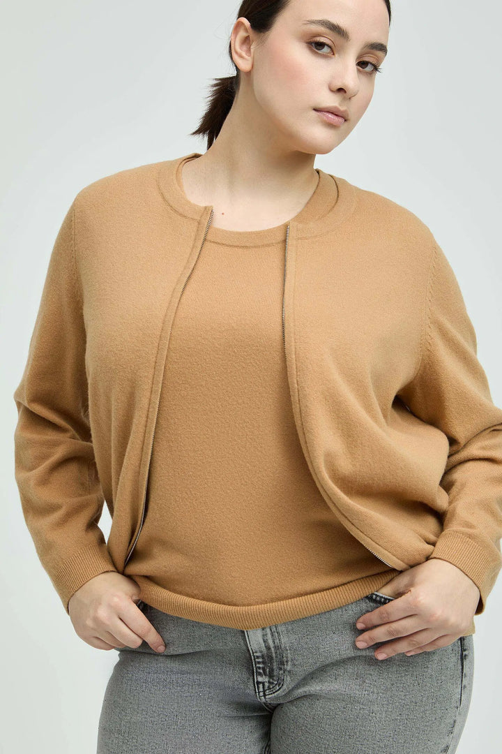 Cardigan Van Merinowol Met Rits