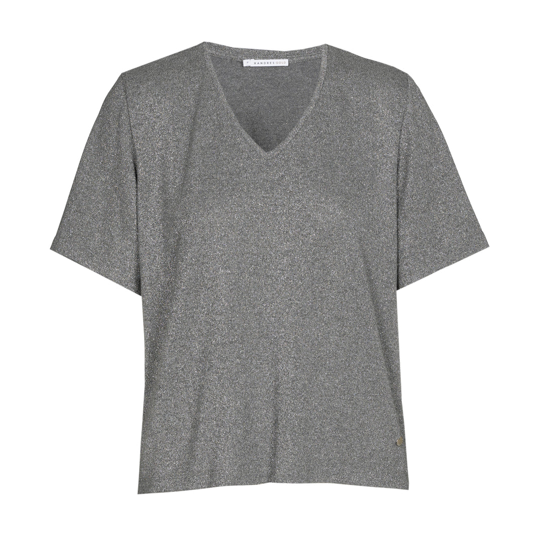 Sparkle Jersey T-Shirt Zilvergrijs