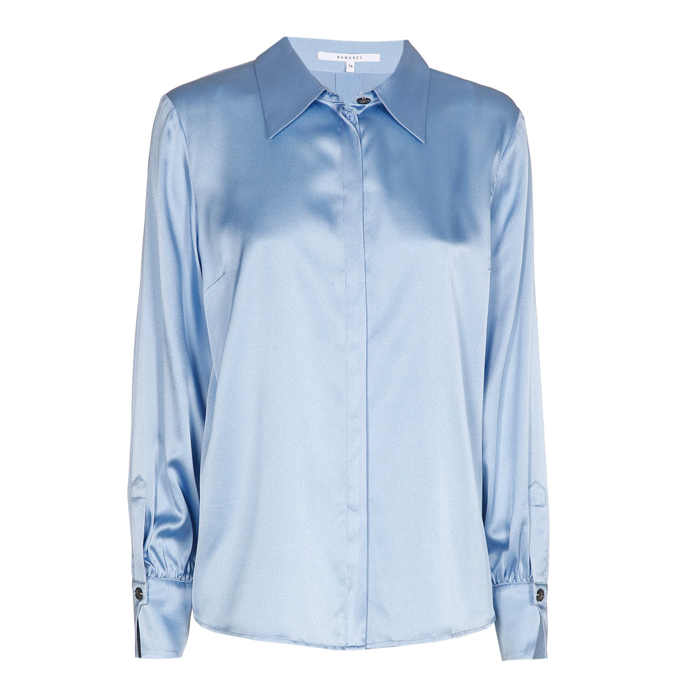 baby blue zijde blouse - xandres - hint-baby-blue - grote maten - dameskleding - kledingwinkel - herent - leuven