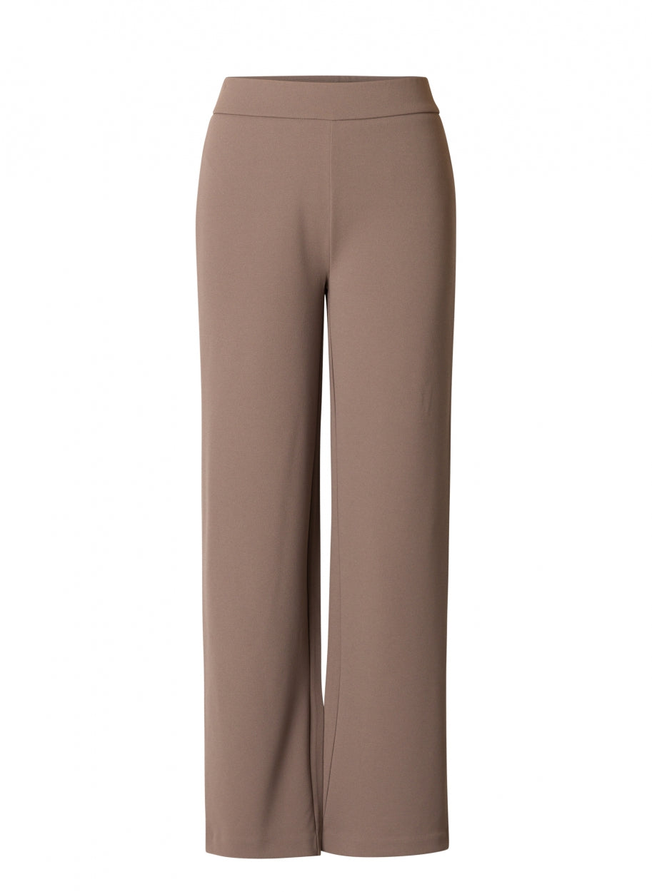 Tijdloze Wijde Broek Met Elastische Taille