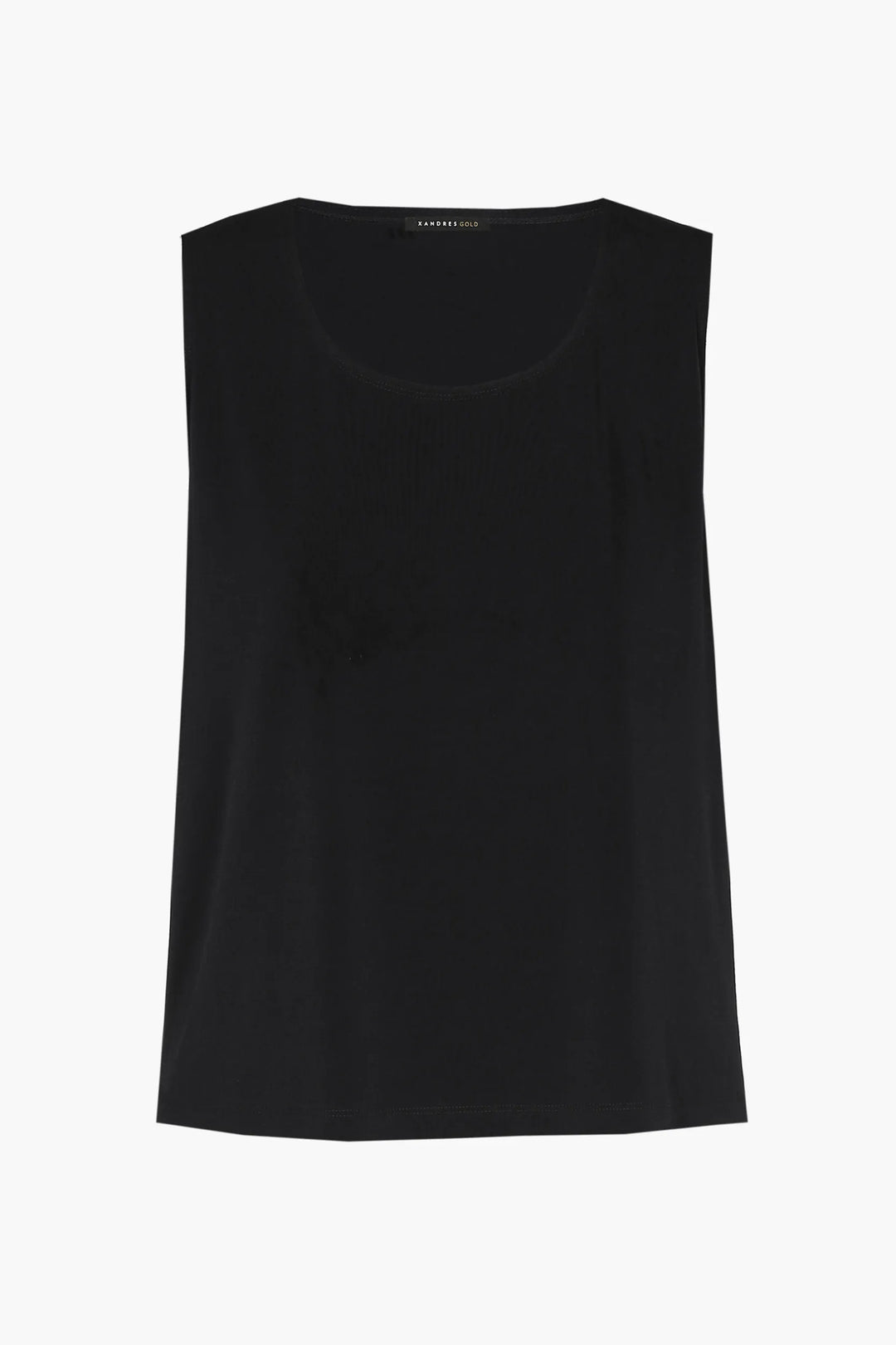Zwarte Top In Fijne Crêpe