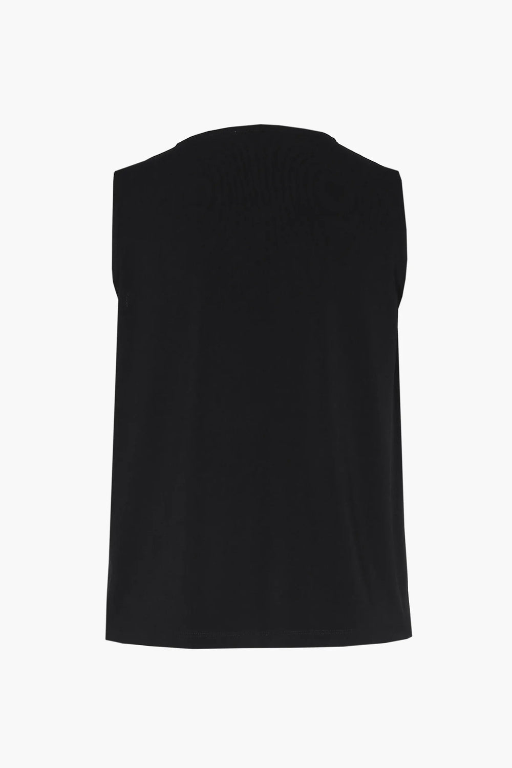 Zwarte Top In Fijne Crêpe
