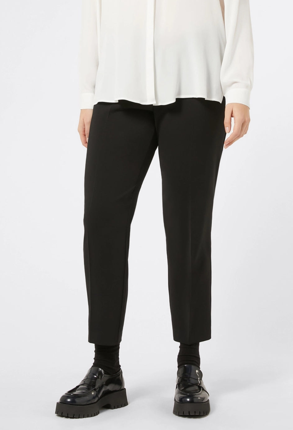 Zwarte Stretch Broek In Cady