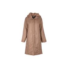 warme donsjas in camel