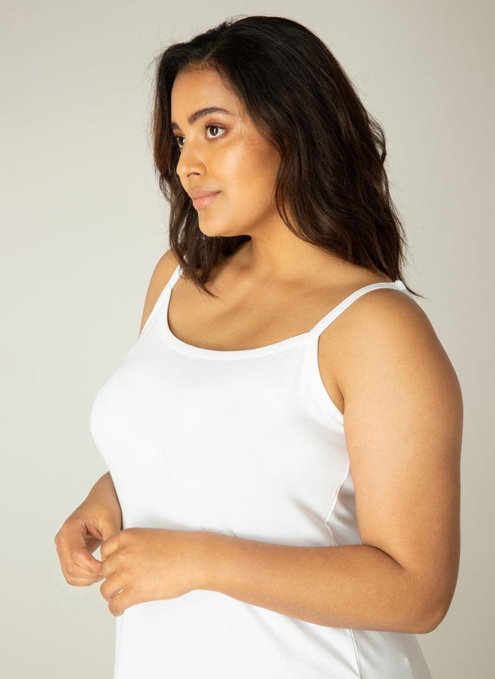 Witte Top Met Verstelbare Spaghetti Bandjes
