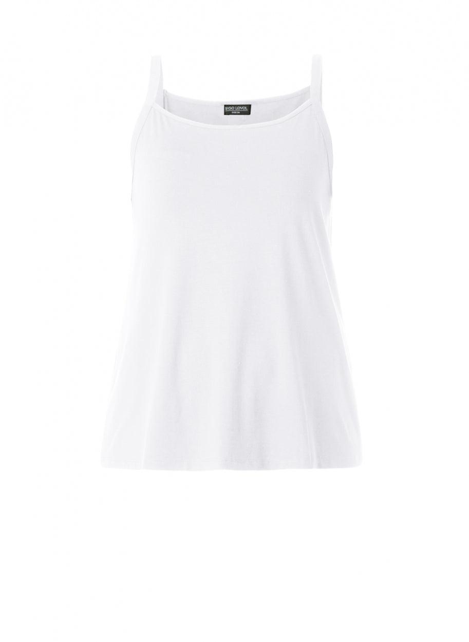 Witte Top Met Verstelbare Spaghetti Bandjes