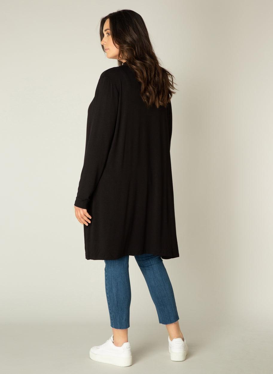 Basis Vest Ayla Long In Zwart