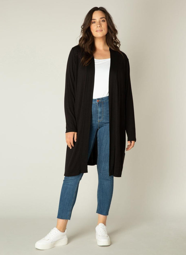 Basis Vest Ayla Long In Zwart
