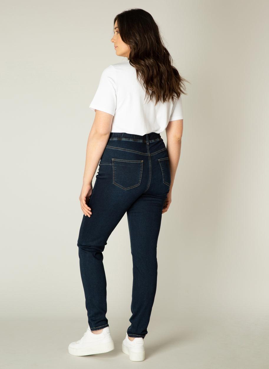 skinny jeans model Tessa in denim blue - base level curvy - - grote maten - dameskleding - kledingwinkel - herent - leuven