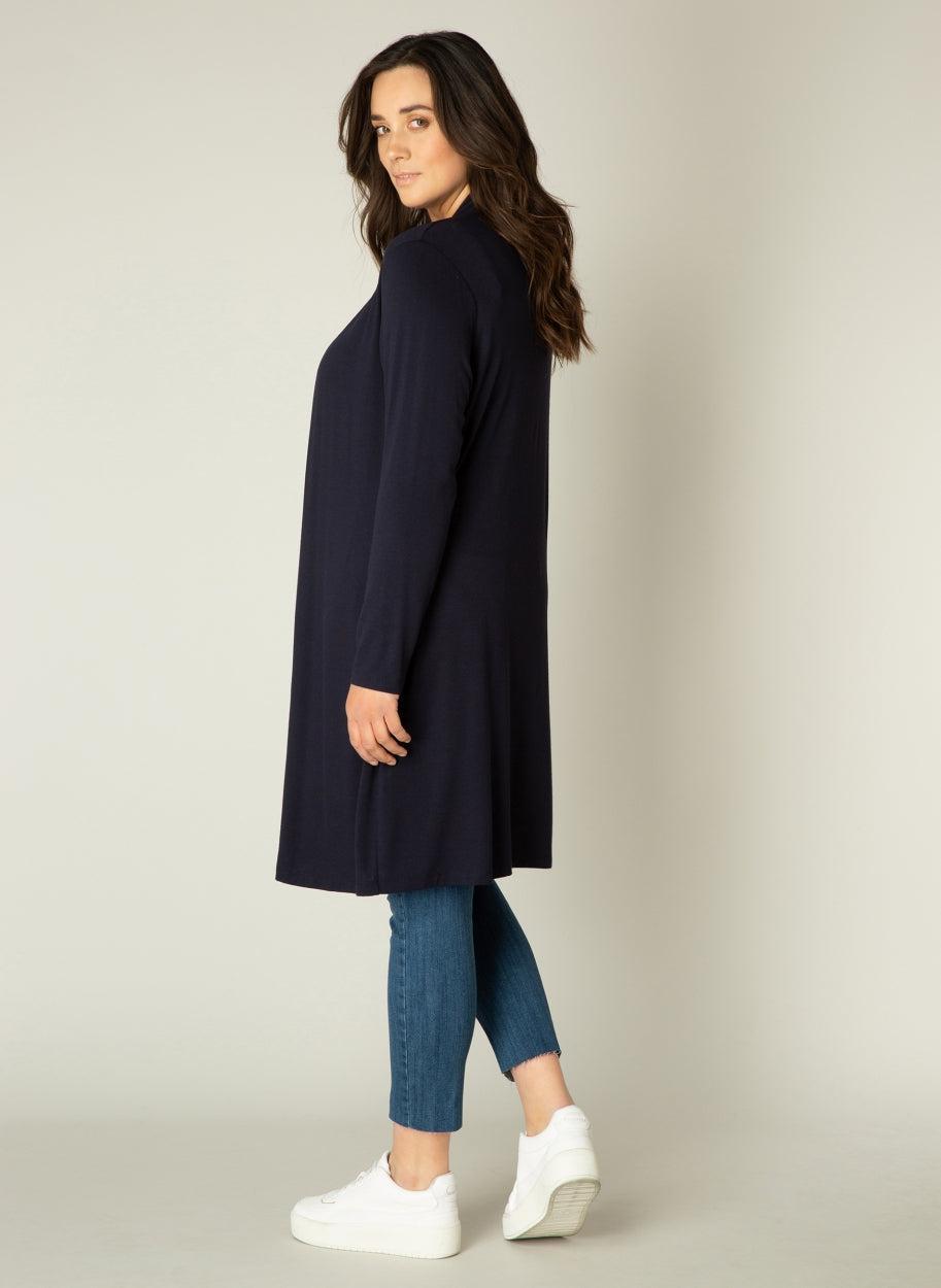 Basis Vest Ayla Long In Blauw