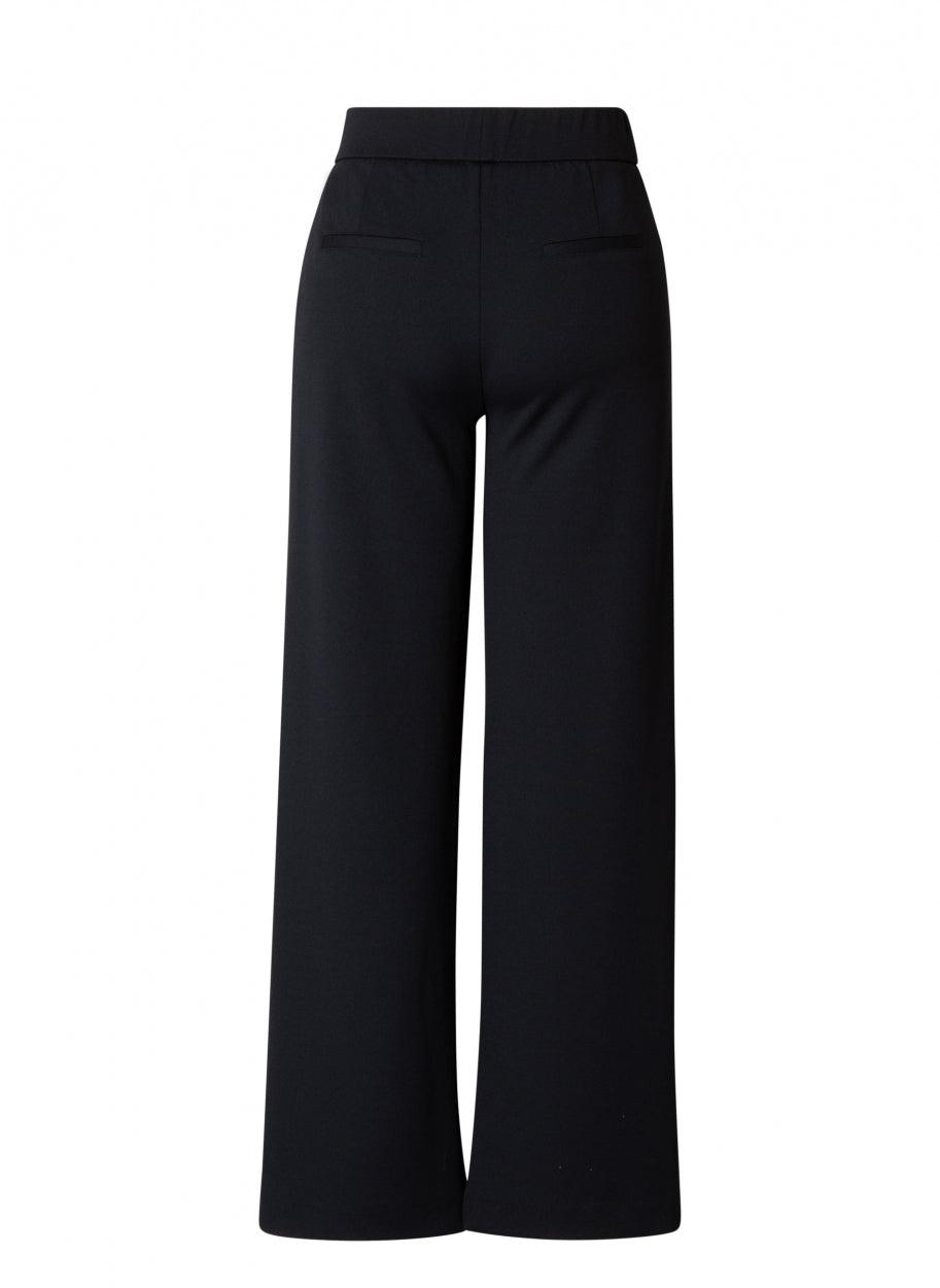 Blauwe Wijde Broek Met Een Elastische Tailleband