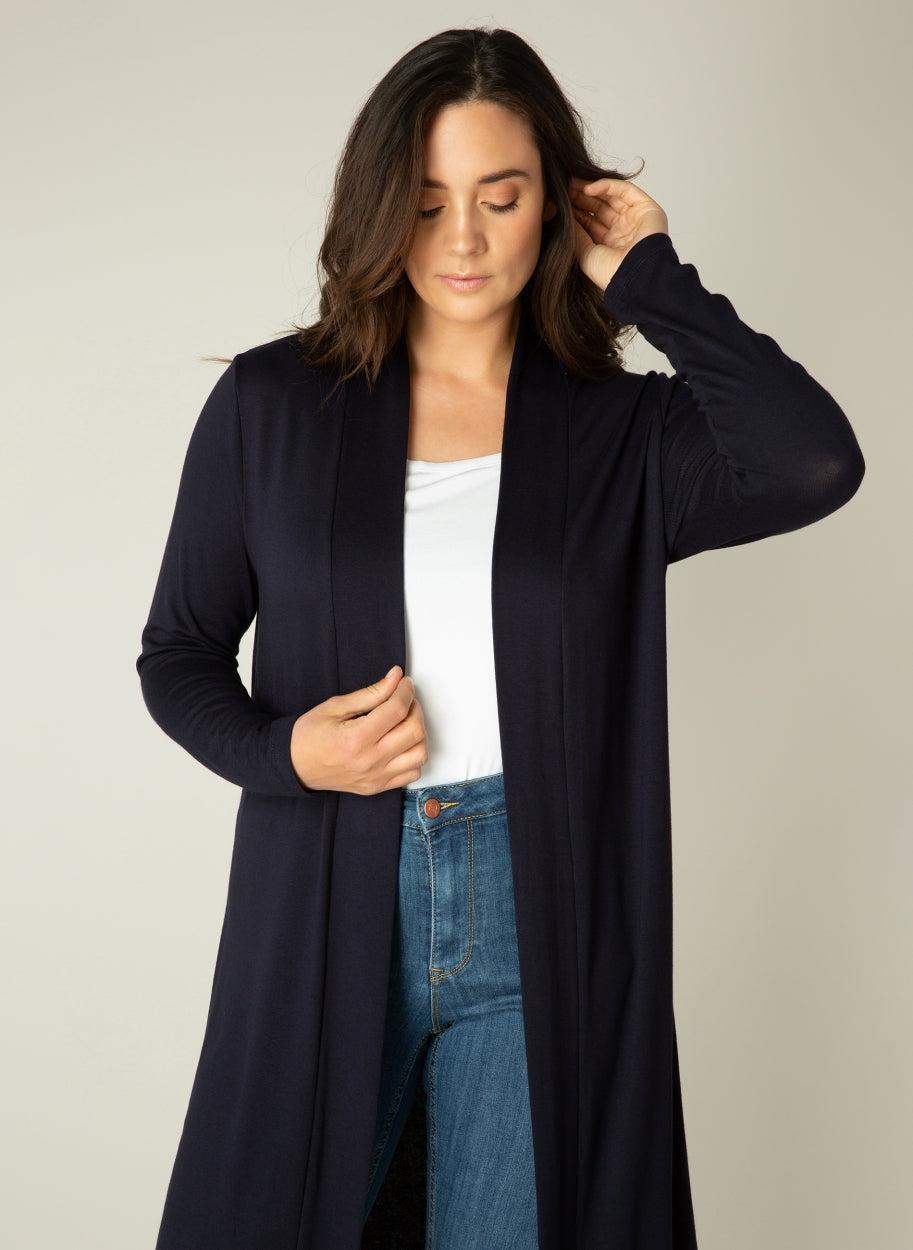Basis Vest Ayla Long In Blauw