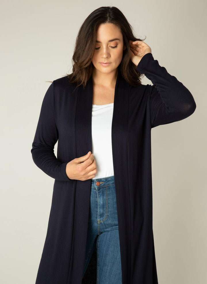 Basis Vest Ayla Long In Blauw