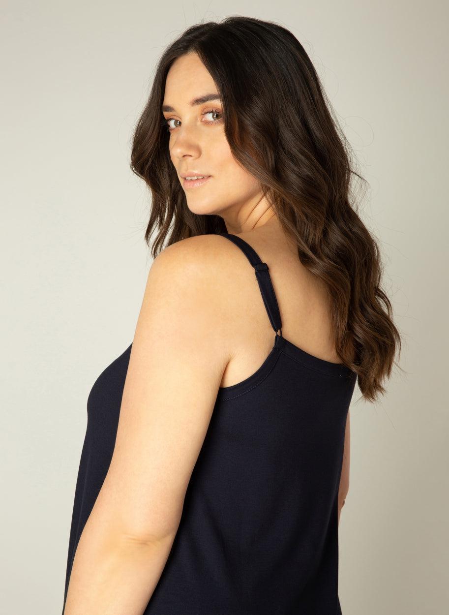 Blauwe A-Lijn Jurk In Een Zachte Tricot Viscose Mix