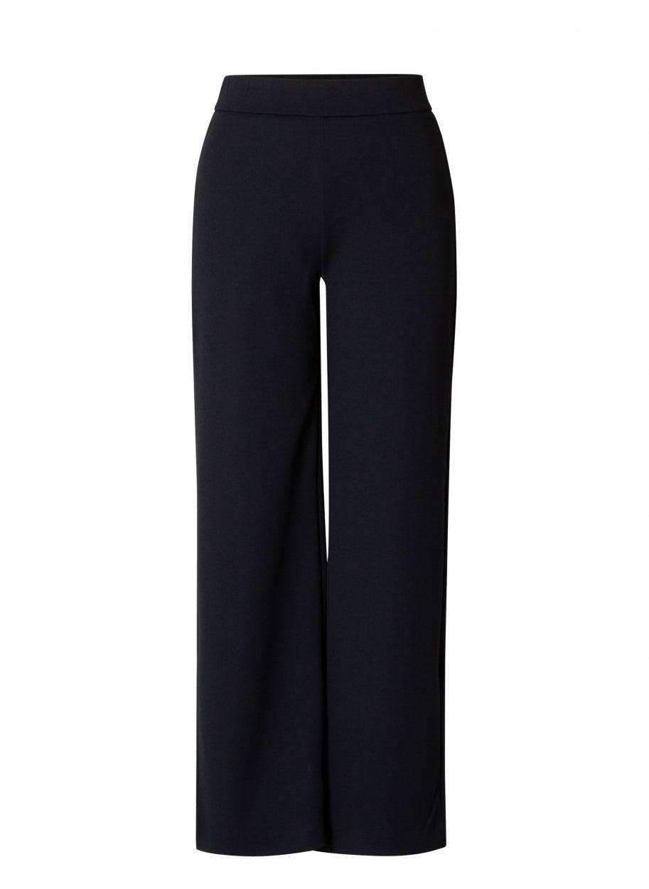 Blauwe Wijde Broek Met Een Elastische Tailleband