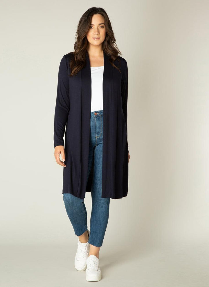 Basis Vest Ayla Long In Blauw