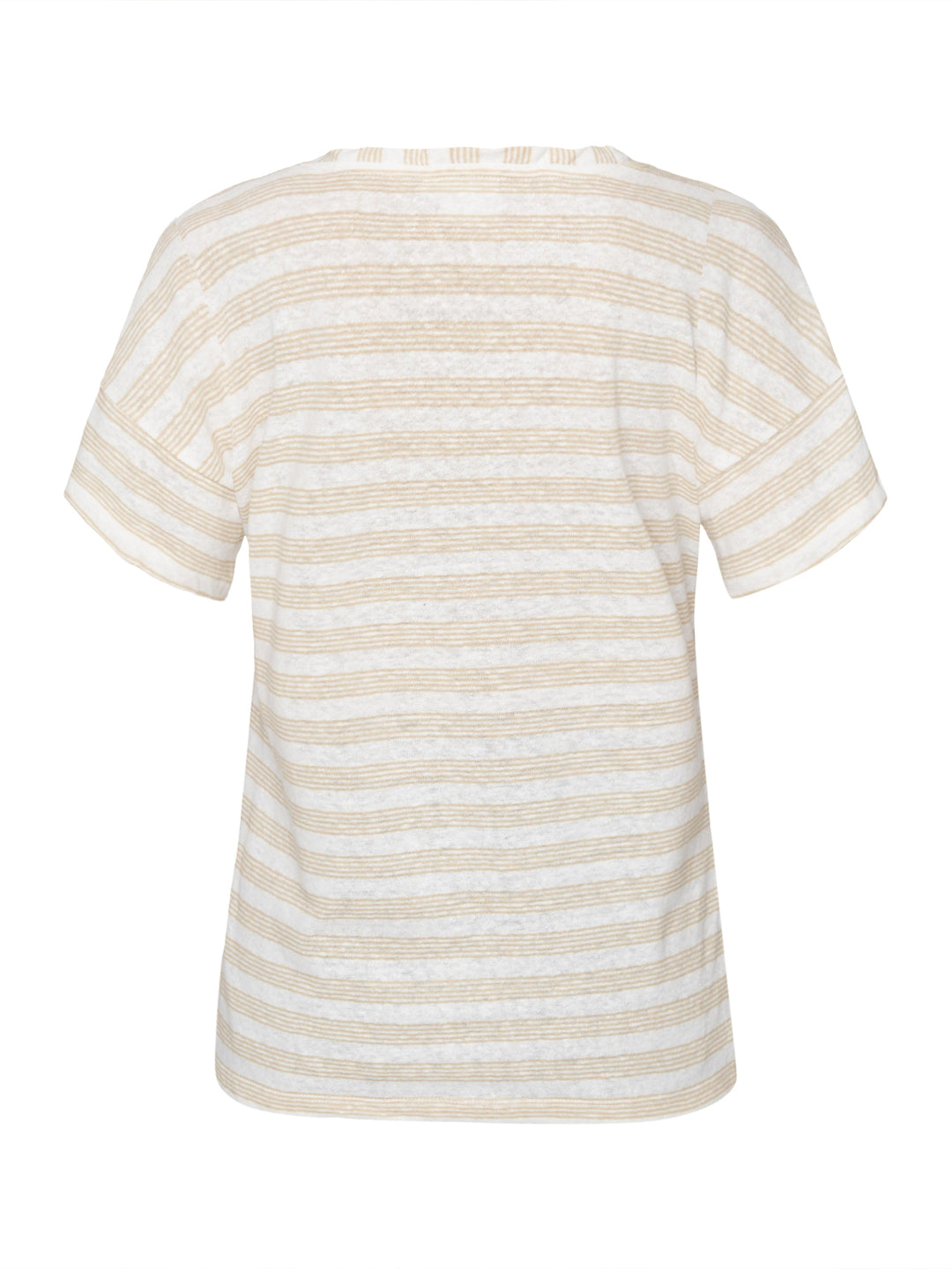 wit t-shirt gestreepte print - B. Coastline - 215508 - grote maten - dameskleding - kledingwinkel - herent - leuven