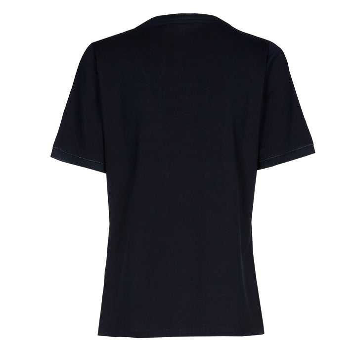 Blauw T-Shirt Met V-Hals