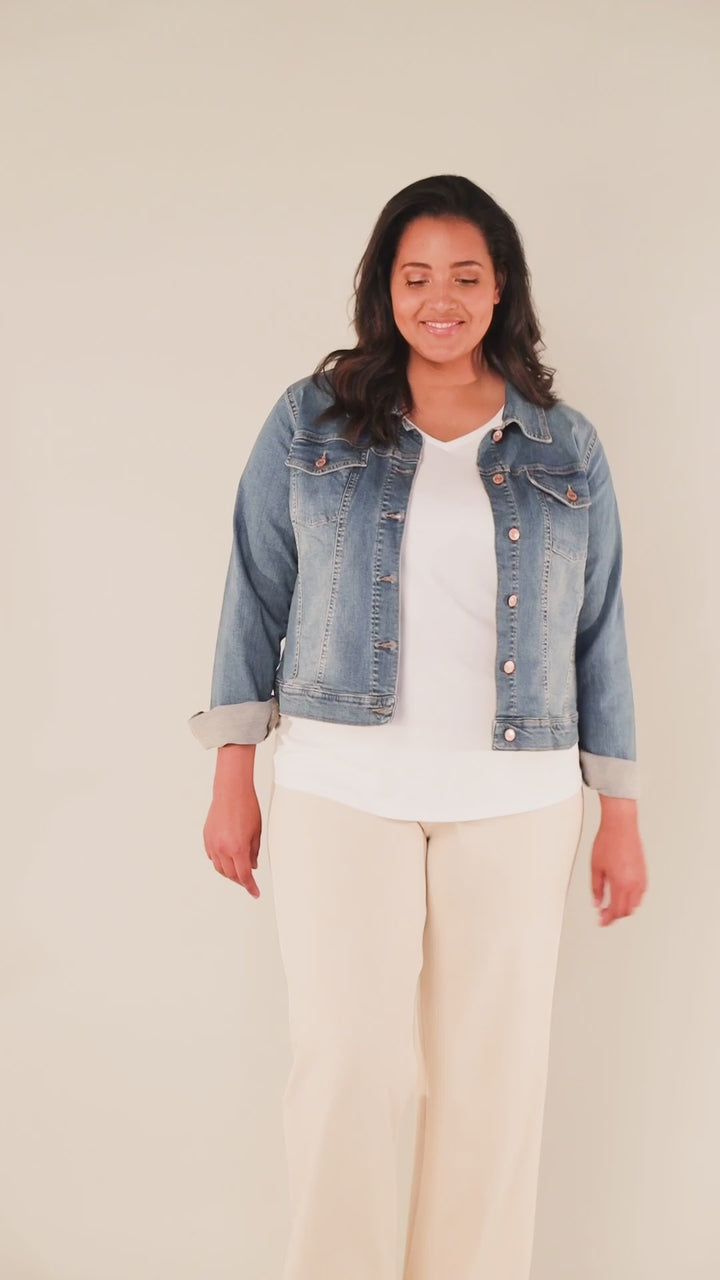 Jeansvest In Mid Blue