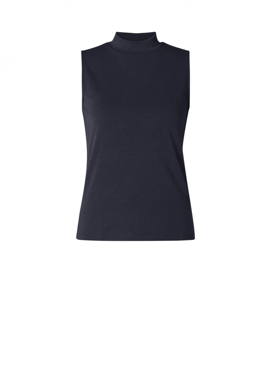 blauwe souspull zonder mouwen - yesta - A003276 - grote maten - dameskleding - kledingwinkel - herent - leuven
