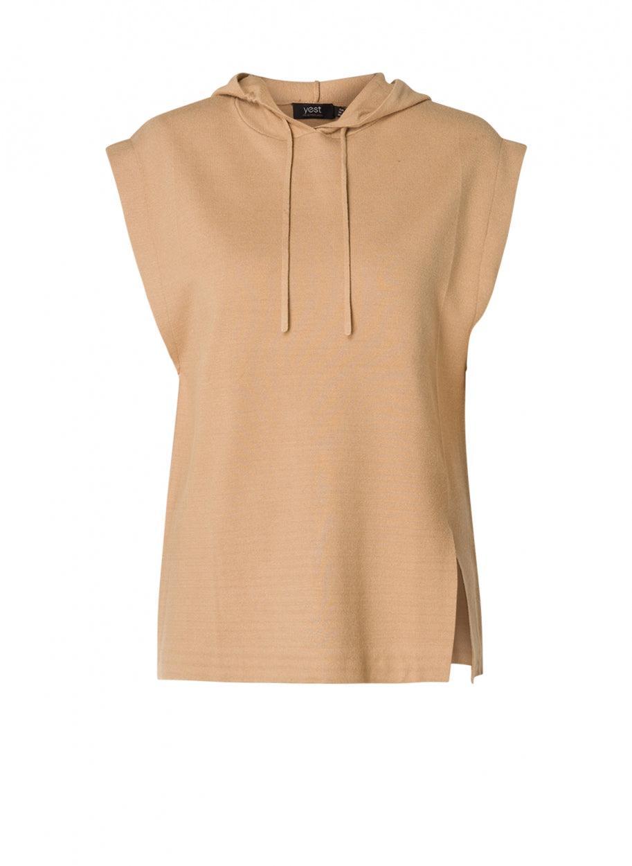 Mouwloze Gebreide Hoodie
