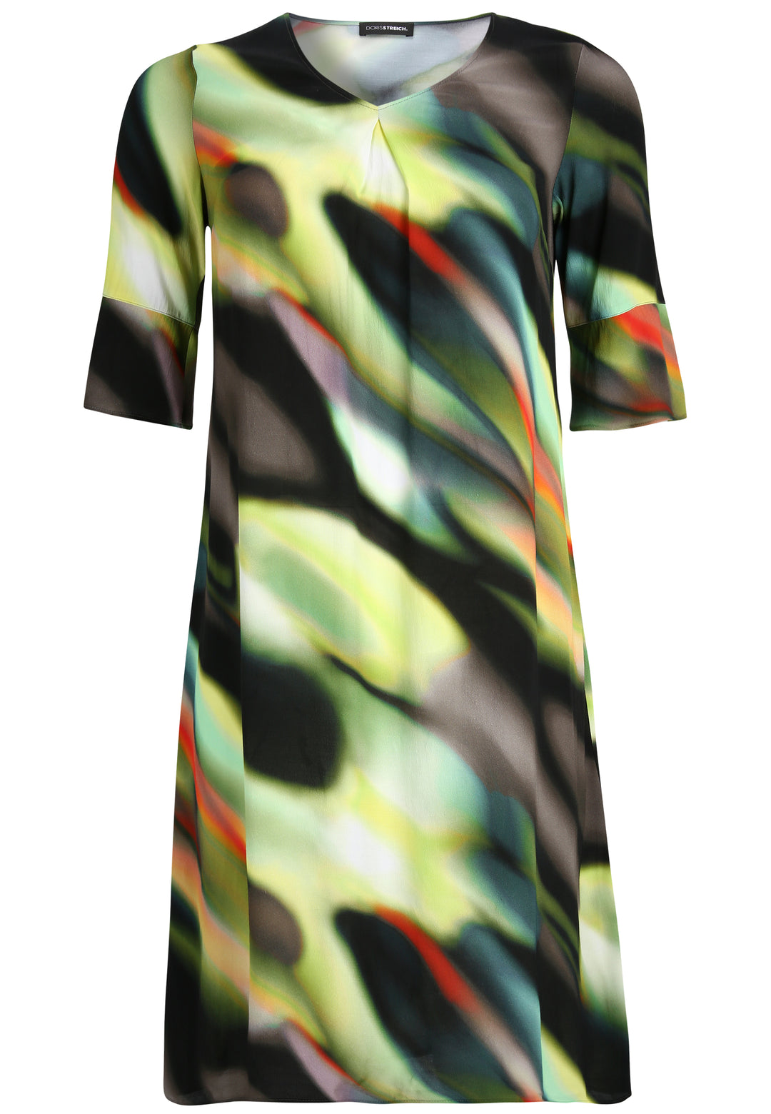 kleurig degradé jurk - doris streich - 637676 - grote maten - dameskleding - kledingwinkel - herent - leuven