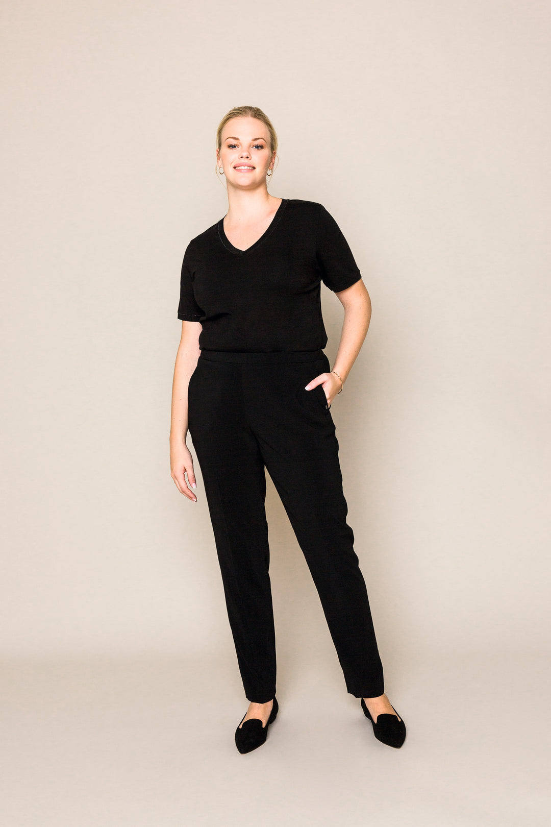 Zwart Basis T-Shirt Floy