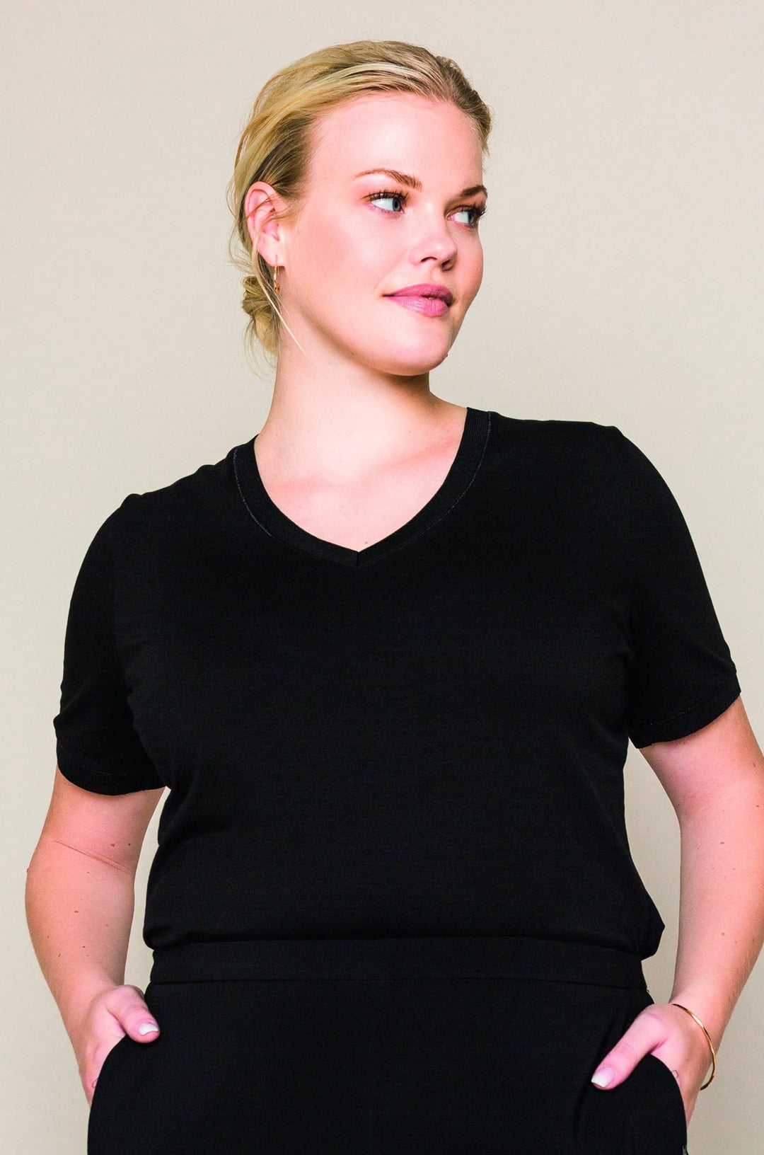 Zwart Basis T-Shirt Floy
