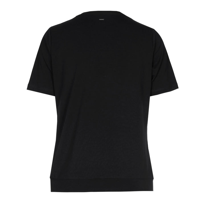 Zwart T-Shirt Met V-Hals