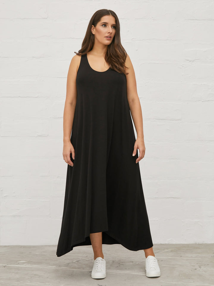 zwarte zomerse jurk-mat fashion-0000.7502.C - black