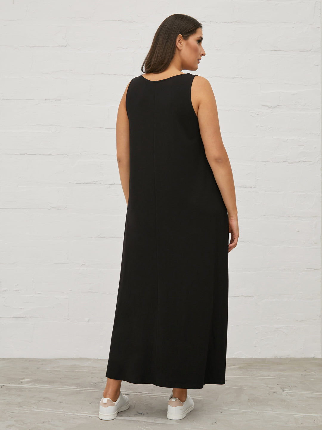 zwarte zomerse jurk-mat fashion-0000.7502.C - black