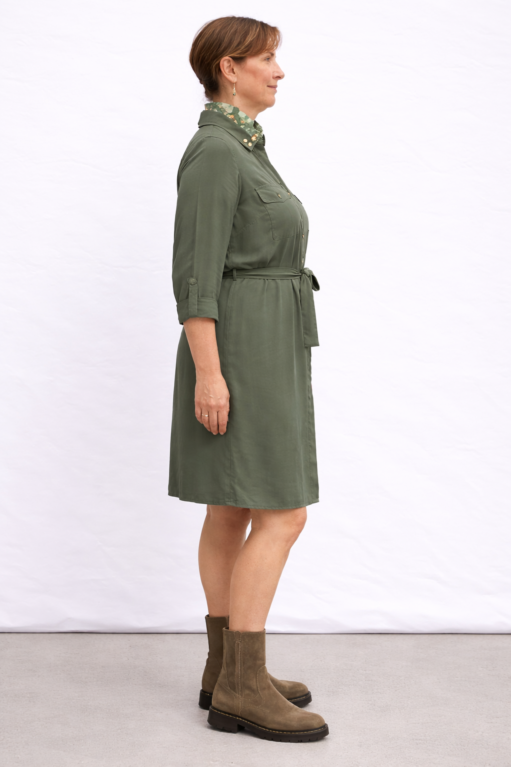 Doorknoopjurk Met Ceintuur