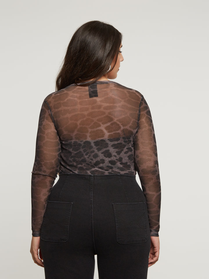 Netztop mit Animalprint