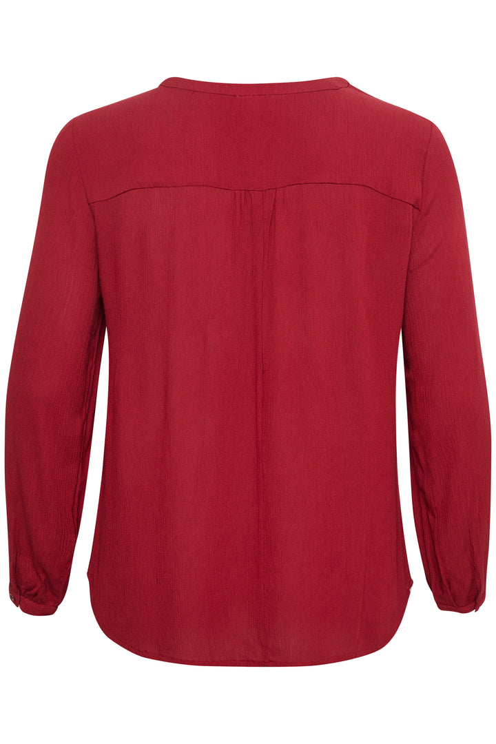 tijdloze rode blouse van ecovero viscose