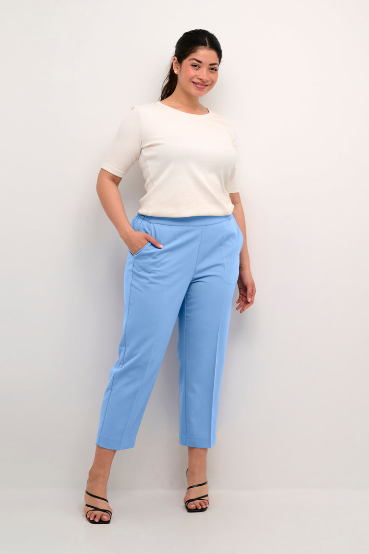 Blauwe Cropped Broek | Grote Maten Mode bij Axent