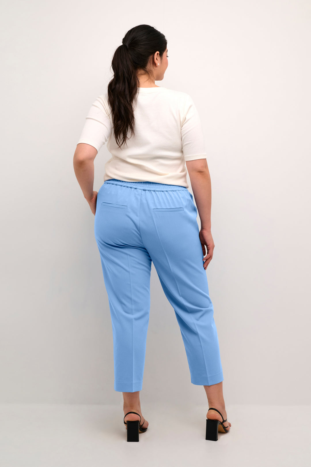 Blauwe Cropped Broek | Grote Maten Mode bij Axent